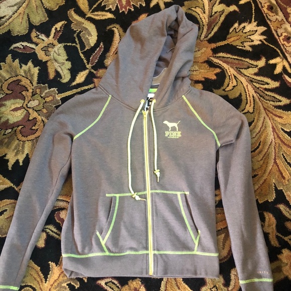 PINK Victoria's Secret Jackets & Coats Victorias Secret Pink Zipup Fleece Jacket Poshmark